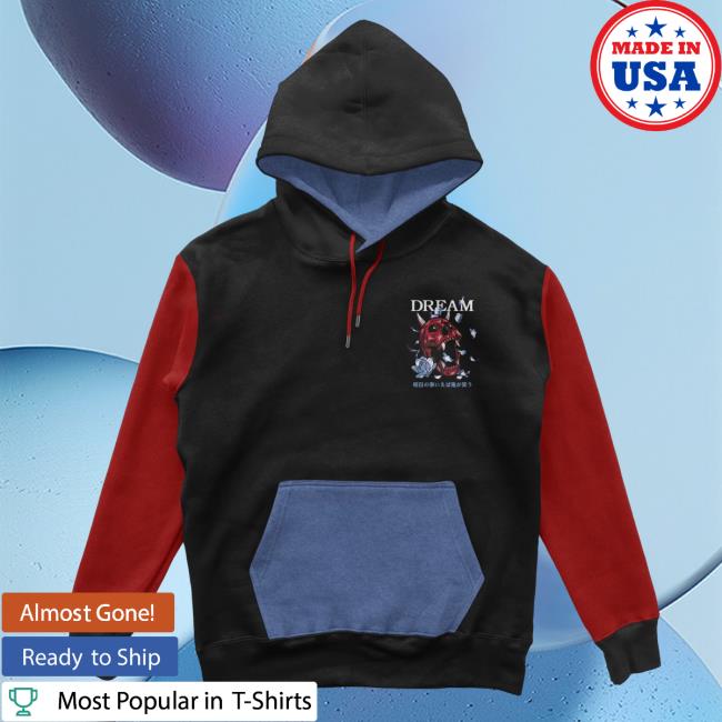 Official Dream Clothing The Demon Laughs Color Block Pullover Hoodie Dreamclothinghq
