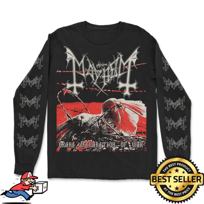 Mayhem Grand Declaration of War (Black) Long Sleeve Shirt New