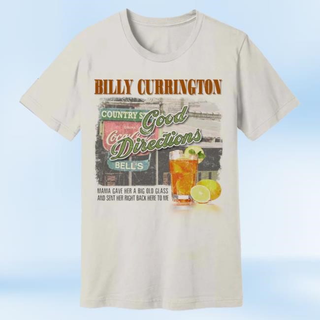 Official Billy Currington White Smoke Good Directions Popover Shirt
