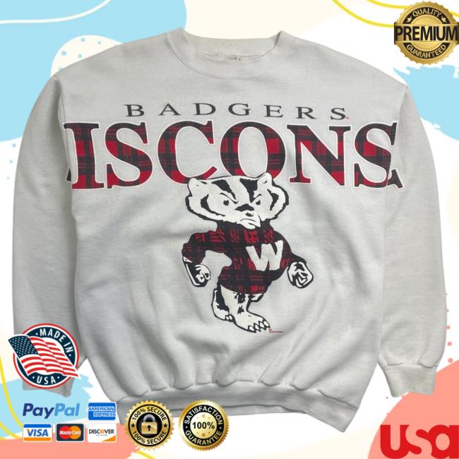 Official Shop Demand Vintage Cross Print Wisconsin Badger Hoodie Shopdemand