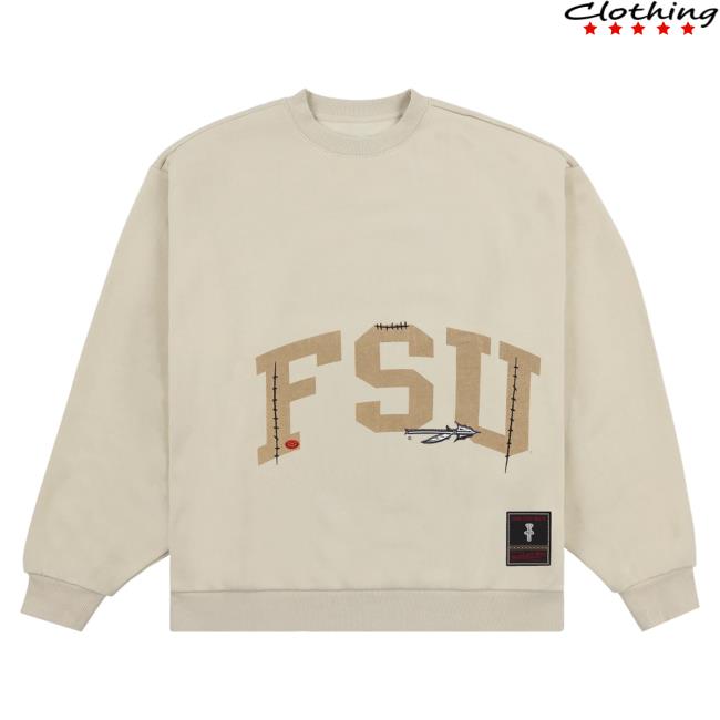 Official Travis Scott Utopia Merch Store CJ X M&N X FLORIDA STATE UNIVERSITY Pullover Sweatshirt Travis Scott Apparel Clothing TravisScott