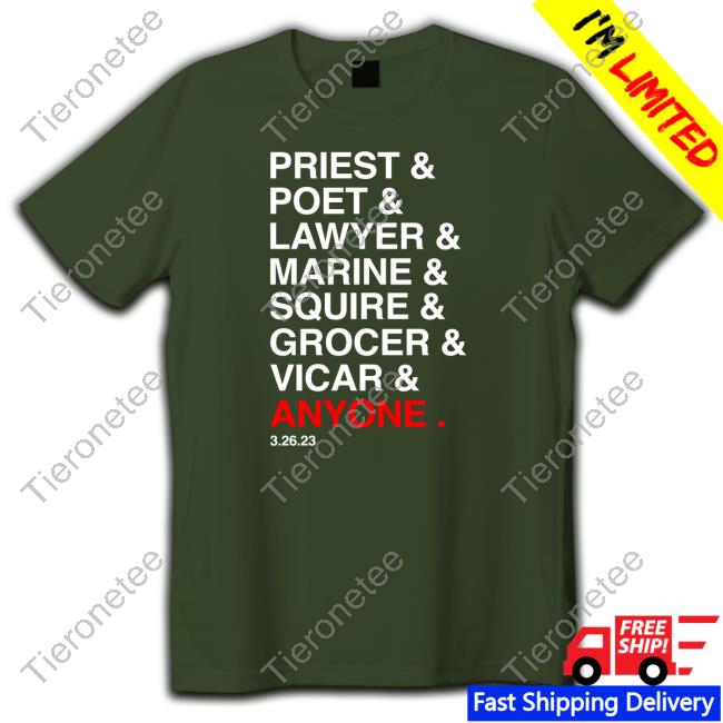 Official Priest Poet Lawyer Marine Squire Grocer Vicar Anyone Tee