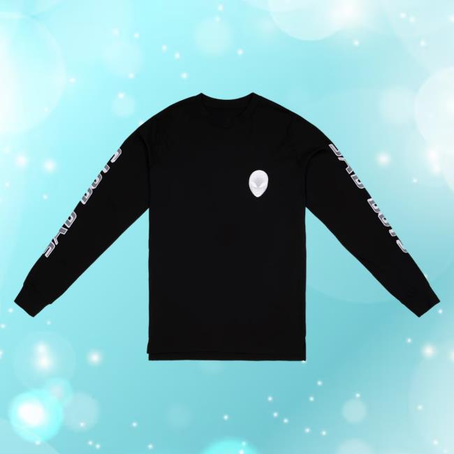 Official Year0001 Shop Year0001 Yung Lean / Alien Long Sleeve Tee / Black (Uk Tour 2022 Edition)