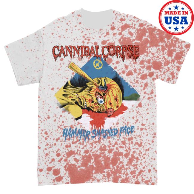 Official Kings Road Merch Store Cannibal Corpse Hammer Smashed Face T Shirt (Blood Dye) Kings Road Shop CannibalCorpse