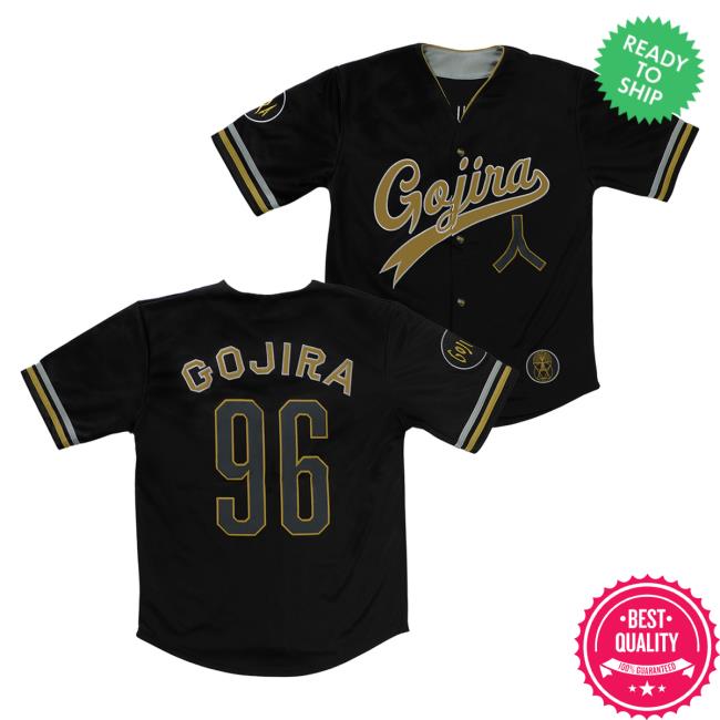 Official Roadrunner Records Gojira Merch Store Gojira Gojira 96 Baseball Jersey Tee Black RoadrunnerRecords