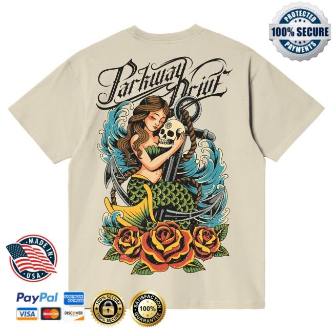 Official Parkway Drive Merch Store Mermaid Anchor Tee