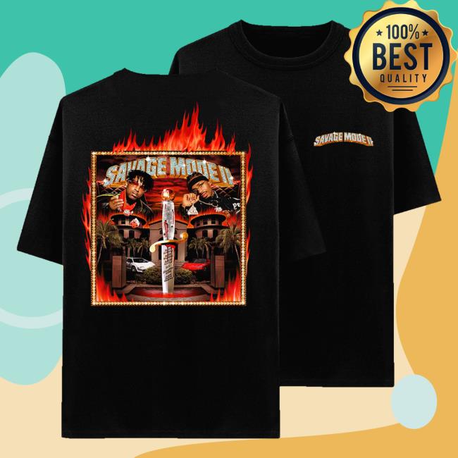 Official 21 Savage Merch Store Savage Mode II Tshirt 21 Savage Apparel Clothing Shop 21Savage