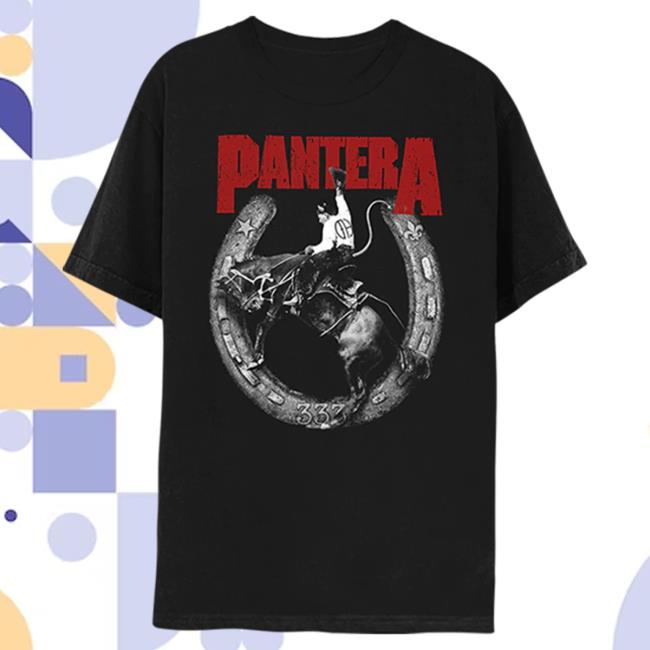 Official Pantera Merch Store Shop Pantera Horseshoe World Tour 2023 Black New Shirt