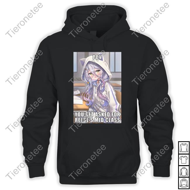 Official Henya Vshojo Vshojo Merch Pov You Get Asked For Reese's Mid Class Tee After School With Henya T-Shirt