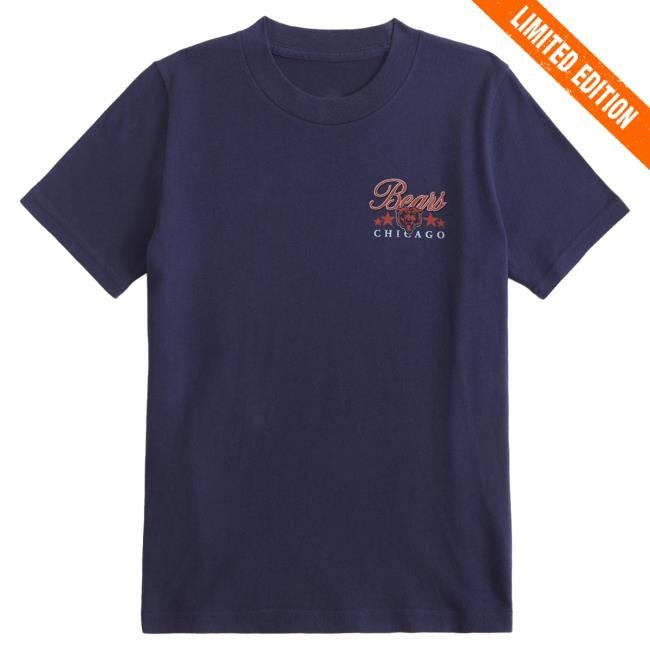 Official Abercrombie And Fitch Clothing chicago bears graphic Tee NFL by Abercrombie