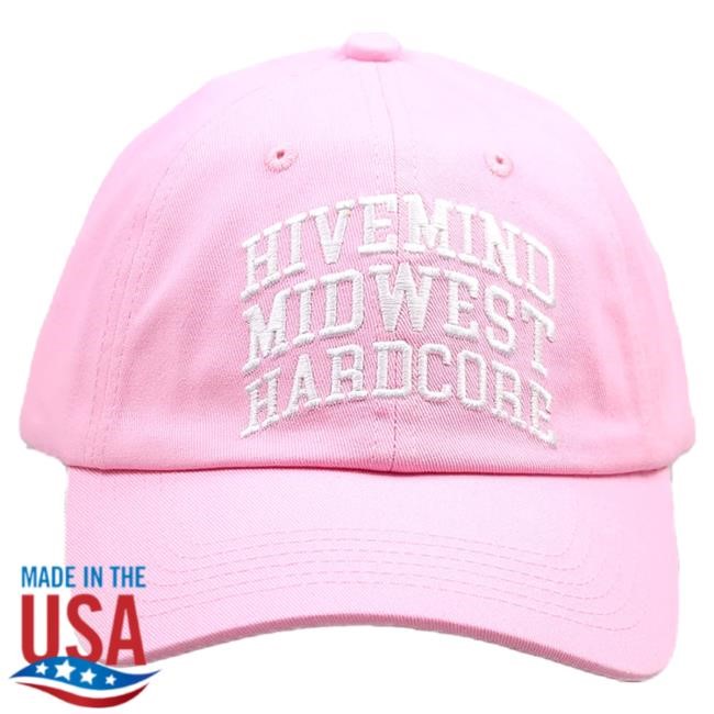 Official Copes Merch Shop Nathaniel Copes Hivemind Embroidered Midwest Hardcore Pink Hat