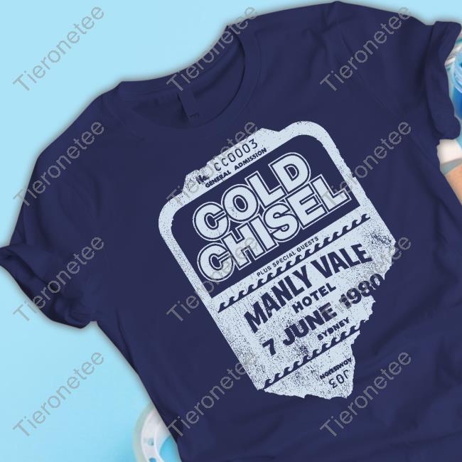 Ausmusic T-Shirt Day Shop Merch Cold Chisel - Ticket Stub - Navy Crewneck Sweatshirt