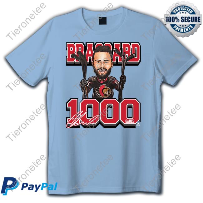 Ottawa Senators Derek Stepan Brassard 1000Th Games Long Sleeve Shirt