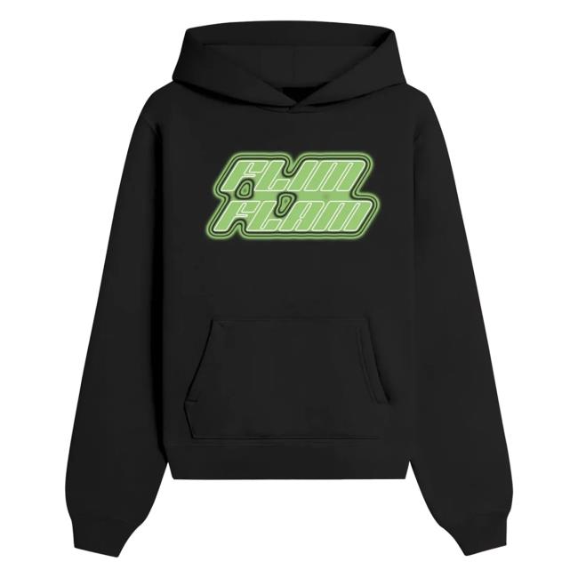 Official The Official Flim Flam Shop Merch Store – Flamingo Cherub Flame Pullover Sweatshirt Black