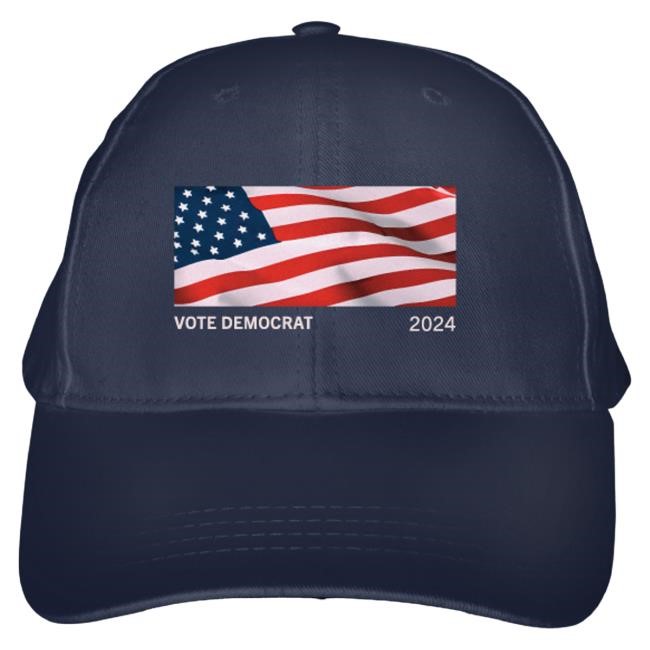 Official Democrat Merch Store Vote Democrat Flag Navy Baseball Top Shirt Democrat Apparel Clothing Shop