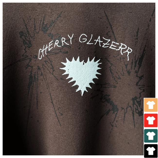 Official Hello Merch Cherry Glazerr Spikey Heart Brown Pull Over Hoodie HelloMerch