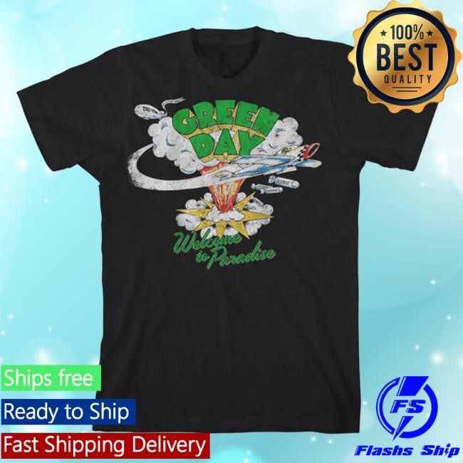 Official Green Day Apparel Store Welcome To Paradise Tee Green Day