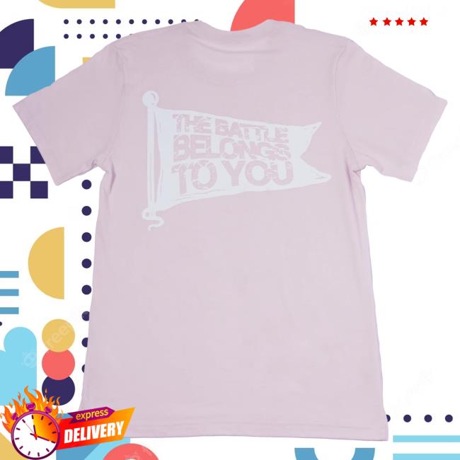 Official Phil Wickham Merch Store Shop Battle Belongs Flag Tshirt -- Pink PhilWickham