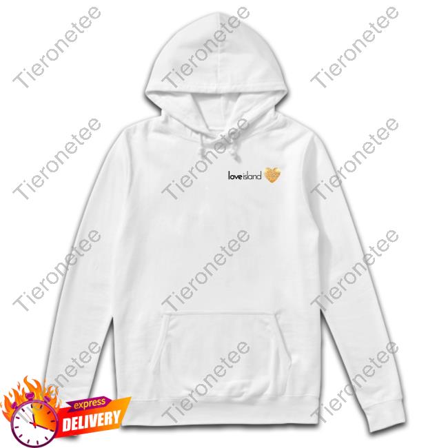 Love Island Logo White Hooded Sweatshirt