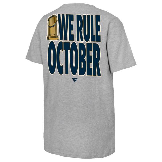 Official Youth Los Angeles Dodgers Fanatics Heather Gray 2025 World Series Champions Locker Room Authentic Shirt Mlb Shop