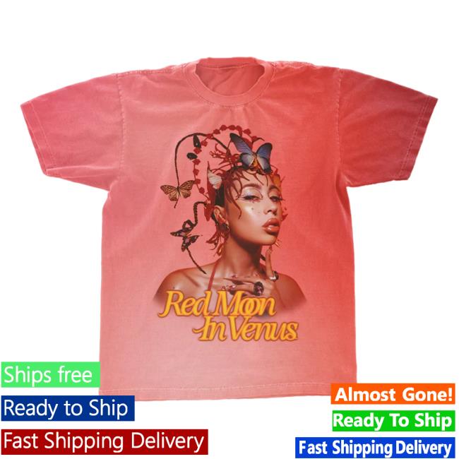 Official Kali Uchis Merch Store Kali Uchis Ombre Red Moon In Venus Anniversary Attractive Shirt Kali Uchis Clothing Shop KaliUchis ShopKaliUchis