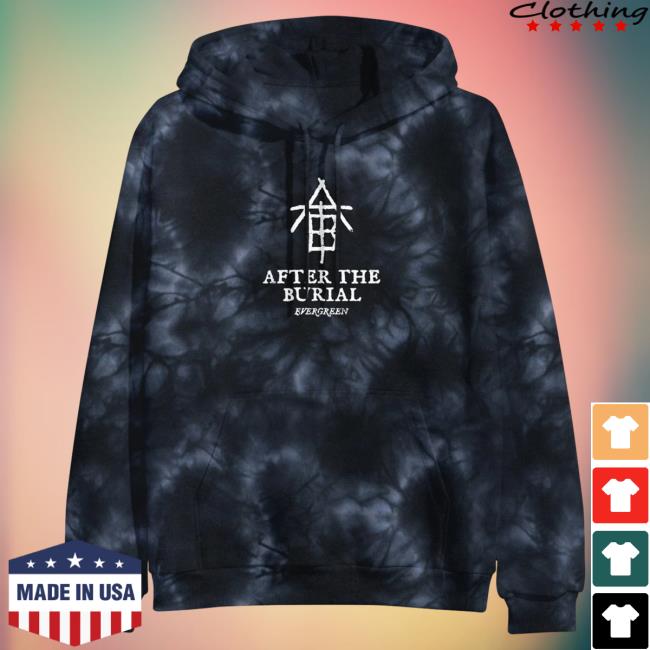 Official After The Burial Merch Pictogram Black Crystal Wash Tie Dye Long Sleeve Shirts Tie-Dye