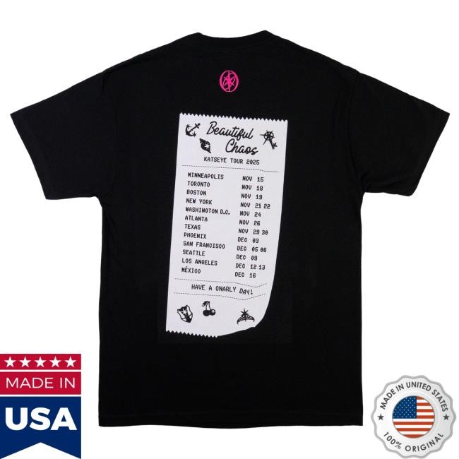 Black Routing Tee Beautiful Chaos Katseye Venue Essentials