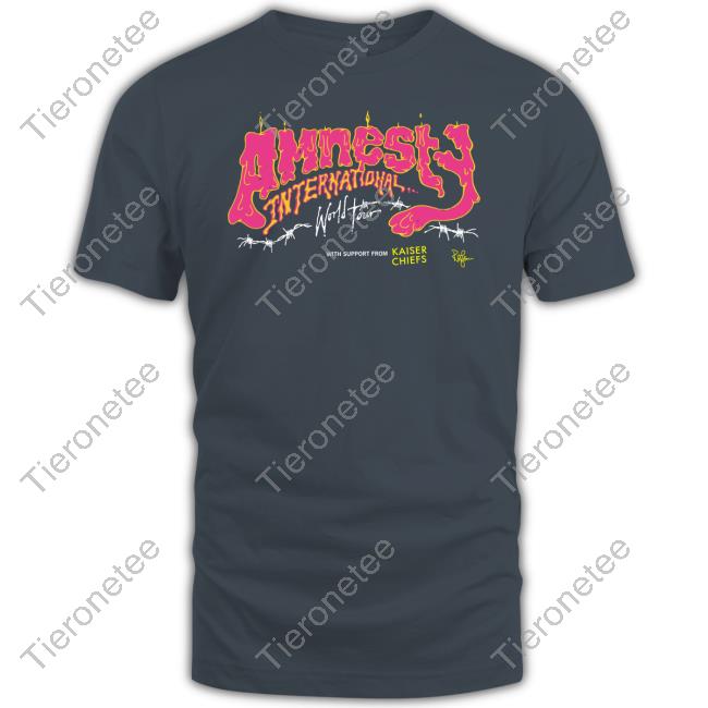 Official Amnesty International World Tour With Support From Kaiser Chiefs Shirt Ricky Wilson