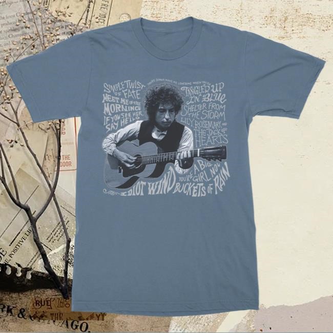 Official Bob Dylan Merch Store Bob Dylan Blood On The Tracks Song Titles Tshirt BobDylan