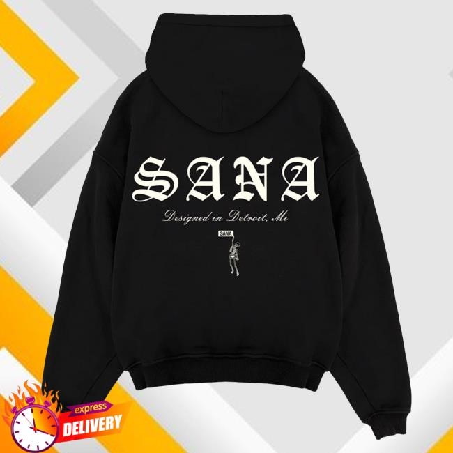 Sana Detroit Old English Hoody - Black SanaDetroit
