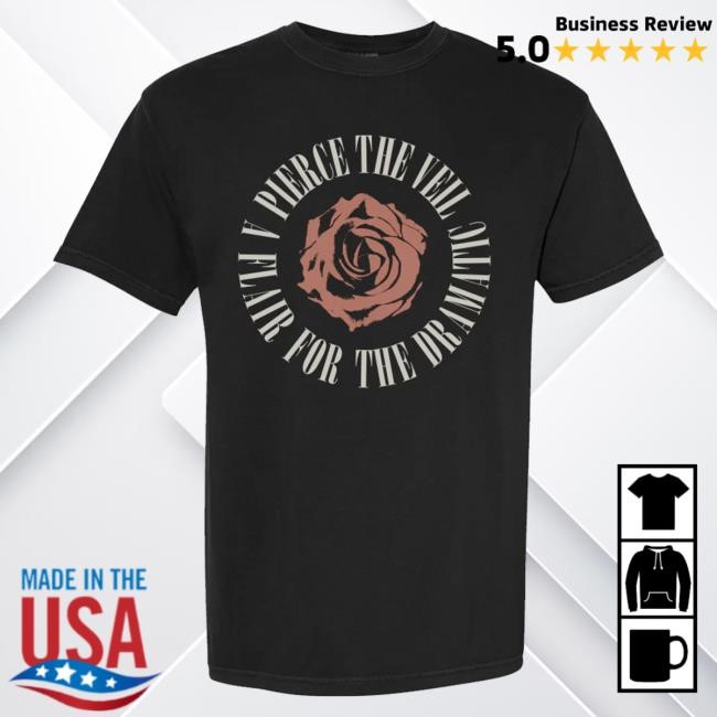 Pierce The Veil A Flair for the Dramatic Rose T Shirt Black