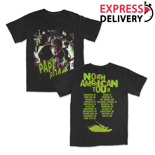 Official Papa Roach Live Photo Rockzilla 2 Tour Shirts 2023 Black C Paparoach