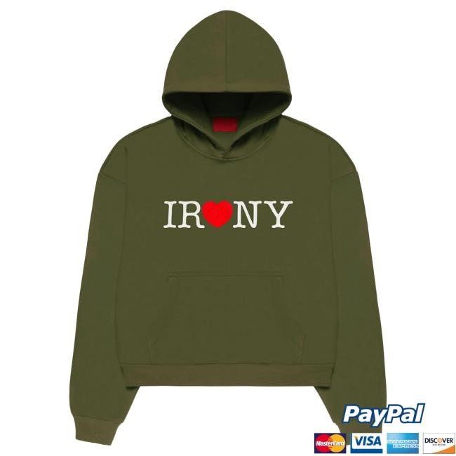 Official Fugazi Irony Hooded Sweatshirt Black