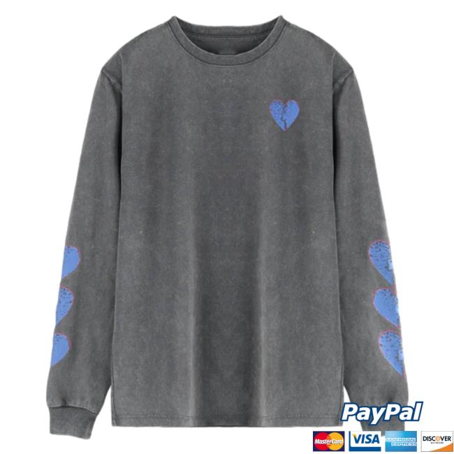Official Kallmekris Clothing Duct Taped Heart Long Sleeve New Shirt Kall Me Kris Merch