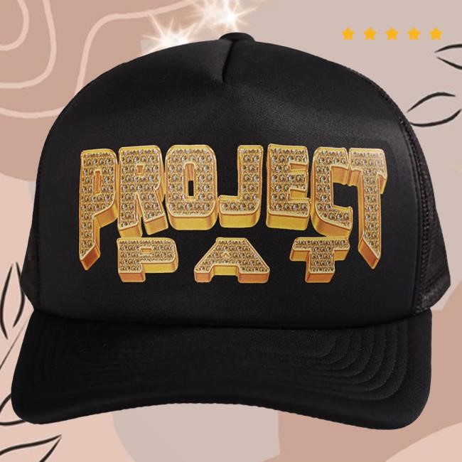 Official Project Pat Shop Gold Shine "Trucker" Black Hat