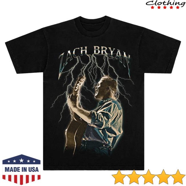 Official Zach Bryan Merch Store Shop Zach Bryan Lightning New Shirt