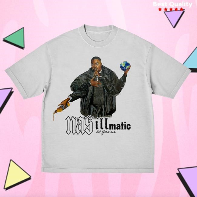 Nas | Official Store Merch Official Nasir Jones 30 Years Of Illmatic Cement 2024 Shirt