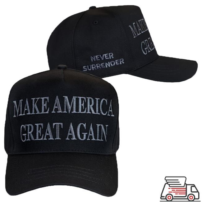 Dark MAGA Hat Donald Trump Authentic Crowd Essential Dark MAGA Hat Signature Donald Trump Summer Crowd Style