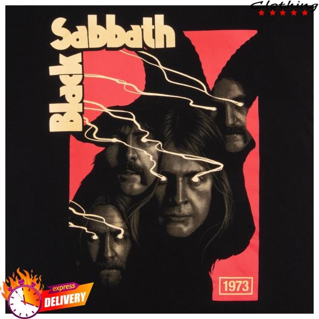Black Sabbath Official Apparel Shop Store 1973 Illustration T Shirt - Black Sabbath