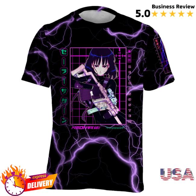 Official Vapor95 Clothing Store Sailor Saturn Purple Black Hoody 3D All Over Print