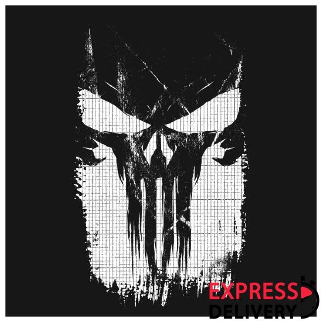 Official Heroes And Villains Forge Series Marvel The Punisher Logo Forge Tshirt