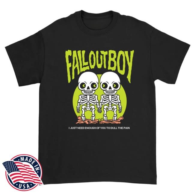 Official Fall Out Boy Merch Store Twin Skeleton T Shirt FallOutBoy