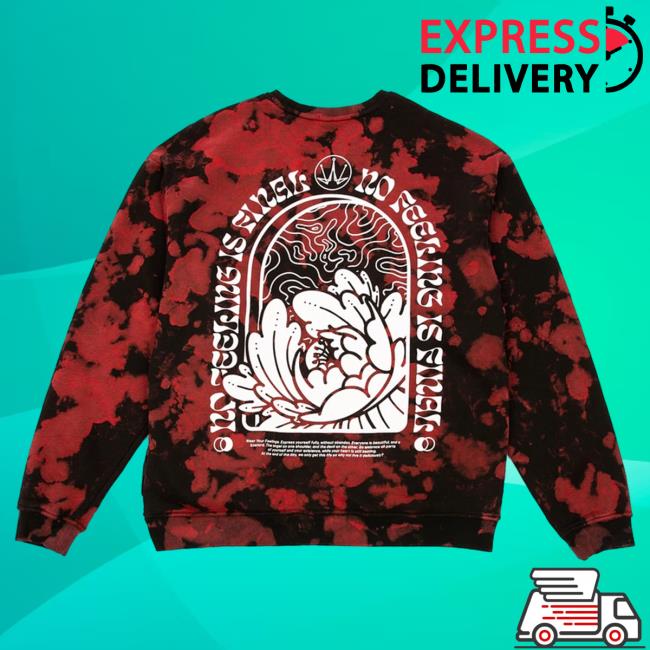 Official Philip Defranco Merch Store Beautiful Bastard 'No Feeling Is Final' Tie Dye Crew neck Sweatshirt Beautifulbastard Philipdefranco Shop
