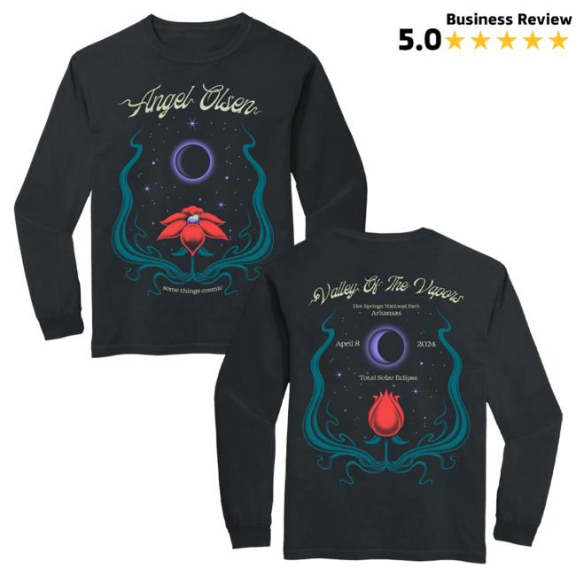 Official Hello Merch Angel Olsen Total Solar Eclipse Long Sleeve Tee (Limited Edition) HelloMerch