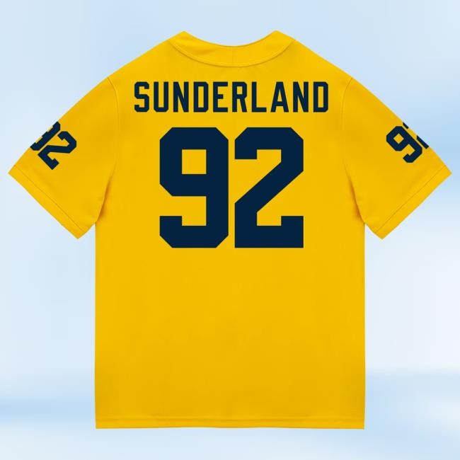Michigan Wolverines #92 Beckham Sunderland Student Athlete Maize Football Jersey Shirt The M Den Shop