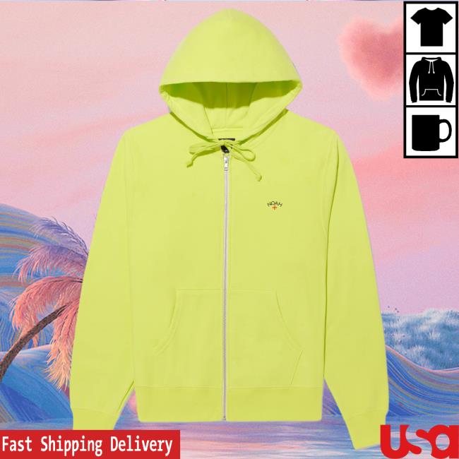 Official Noah Merch Store Lightweight Zip-Up Attractive Hoodie Lime Noah Clothing Shop Apparel