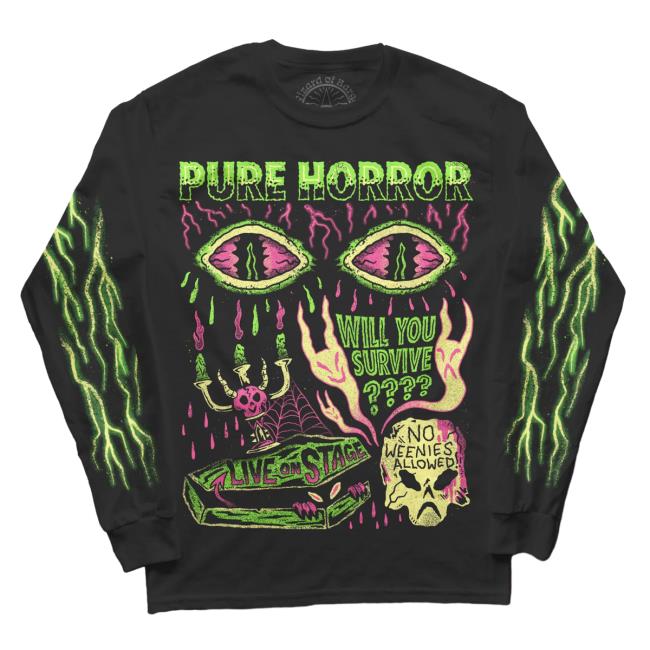 Official Wizard Of Barge Store Pure Horror Long Sleeve Shirt