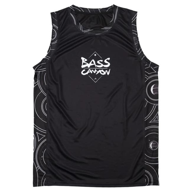 Official Excision Merch Bass Canyon Planets Basketball Jersey Tank Top Shirt Black/White