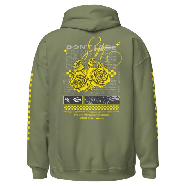 Official Itsjusta6 Merch Store Shop Itsjusta6 DLS Sparkle Crew neck Sweatshirt Military Green