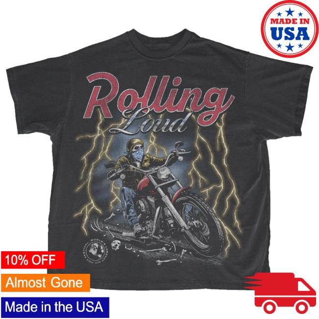 Official Rolling Loud Merch Store Shop Rolling Loud RL On The Road Washed Black Lineup T-Shirts RollingLoud